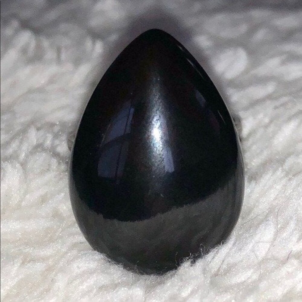 Quartz Crystal Teardrop Ring. Adjustable band. Free of nickel and lead!